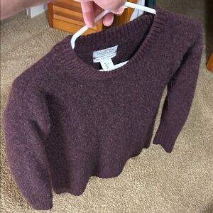 Rachel Zoe Women's Deep Purple Crew Neck Sweater